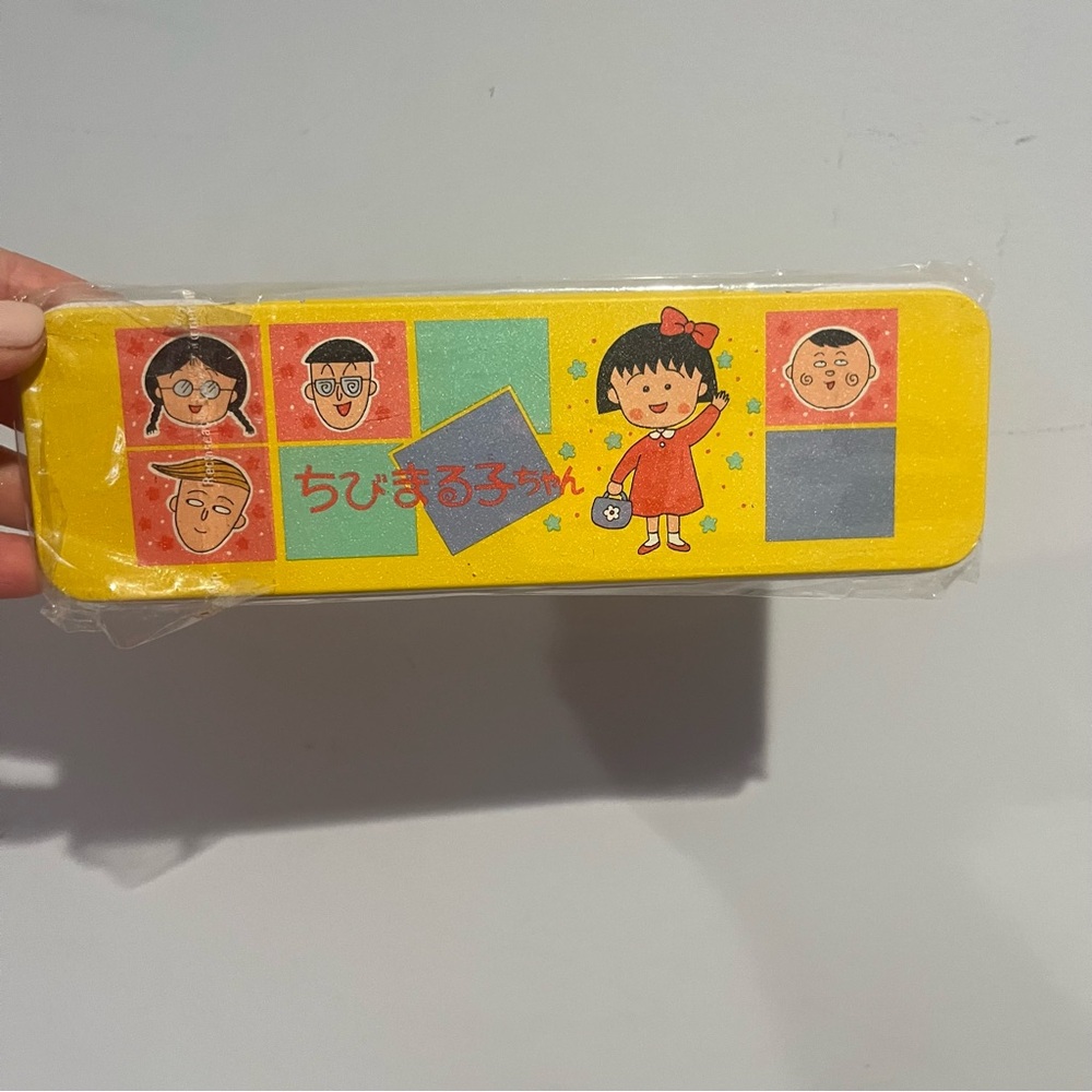 Vintage Sakura Chibi Maruko Chan Tin Pencil Case - New - Collectible 90s School